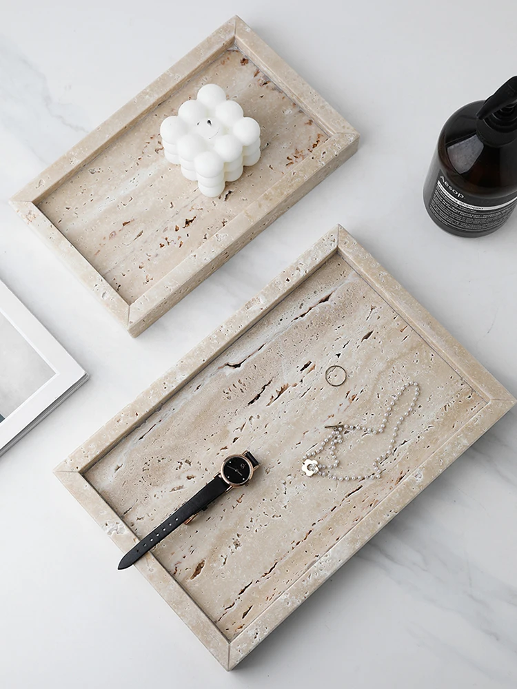 Marble Serving Board - Bandeja de mármol minimalista para velas