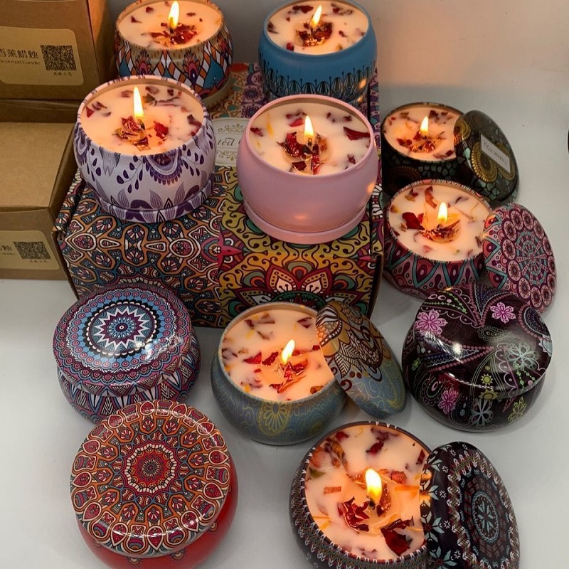 Scented Candle Luxury - 1/4PCS Velas Aromáticas Vintage, Velas de