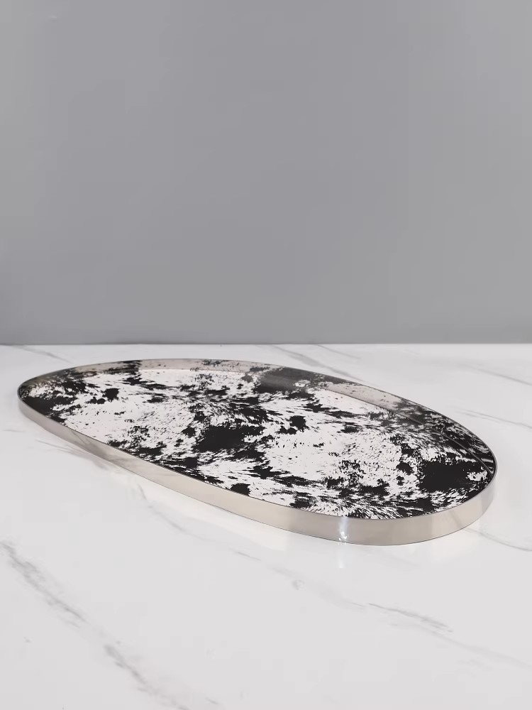 Bandeja de Metal de cuero y pe - Marble Serving Board reseña y precio