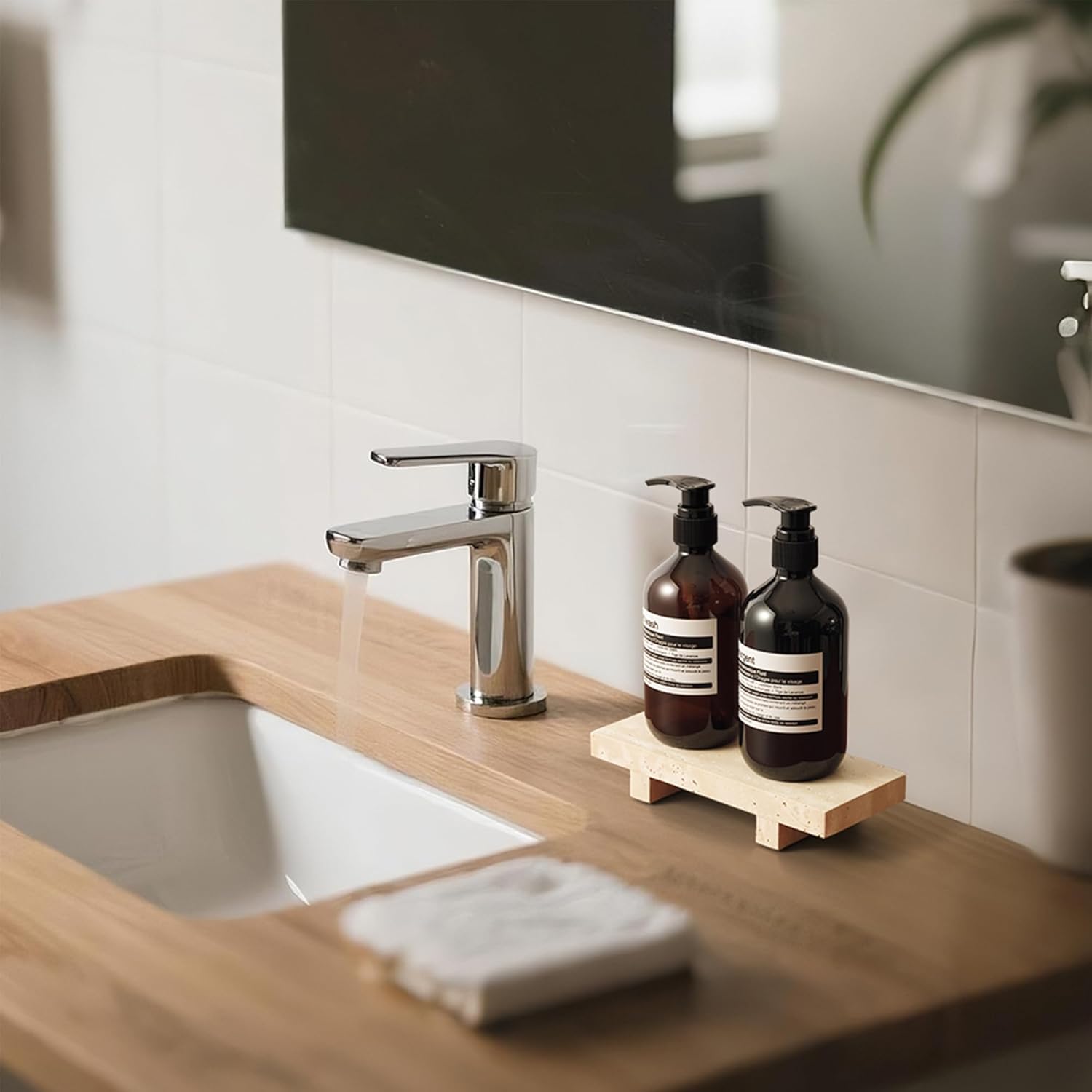 Bandeja de Travertino con Base - Marble Serving Board reseña y precio