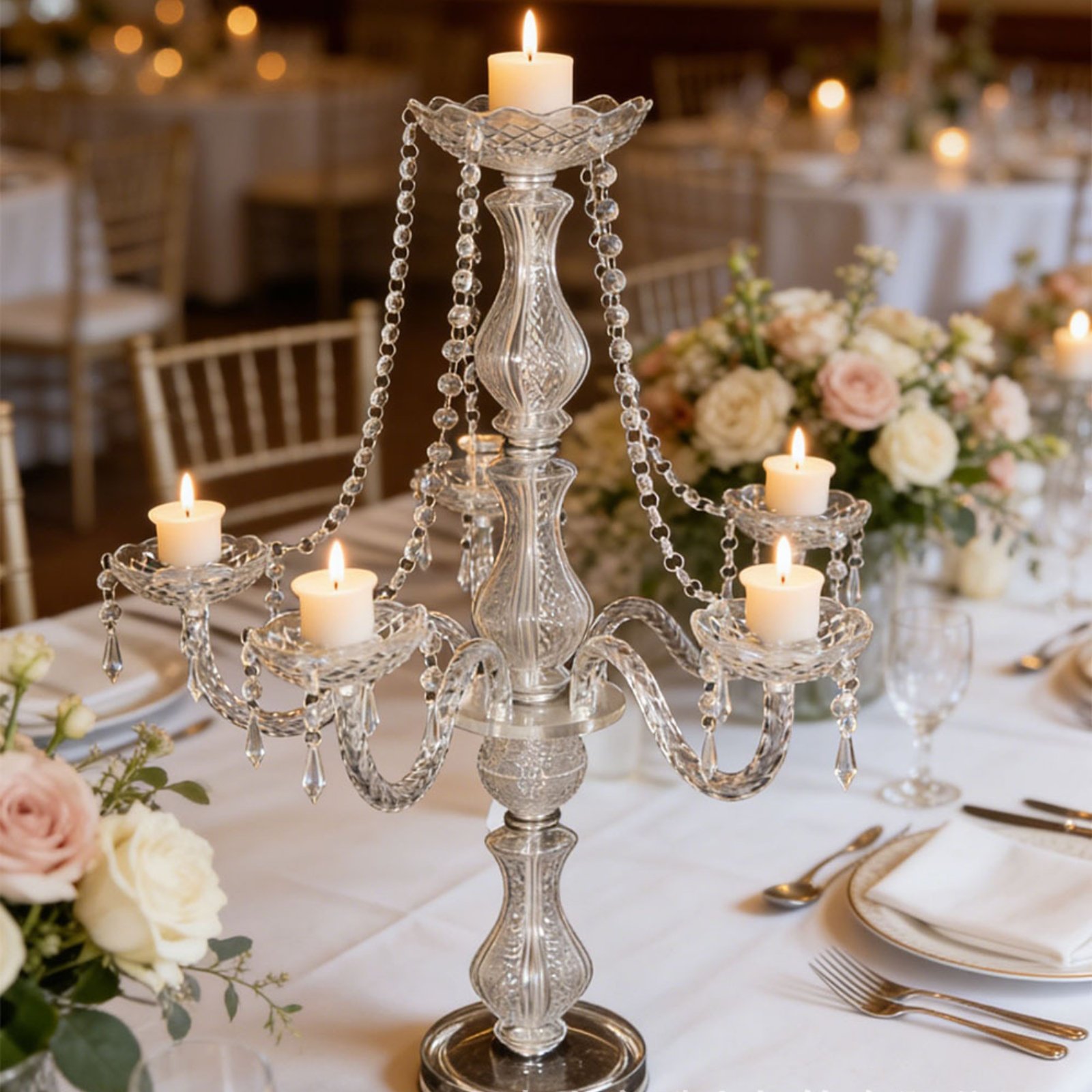 Candelabro de Cristal Elegante - Scented Candle Luxury reseña y precio