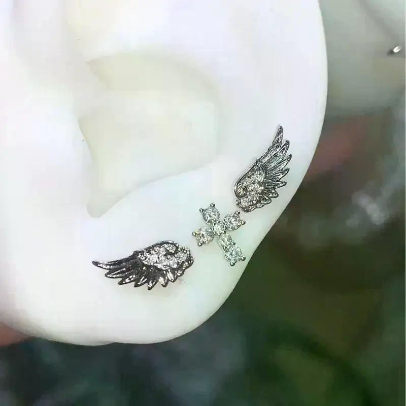 Pendientes de Cruz con Alas de - Luxury Lifestyle Jewelry reseña y precio