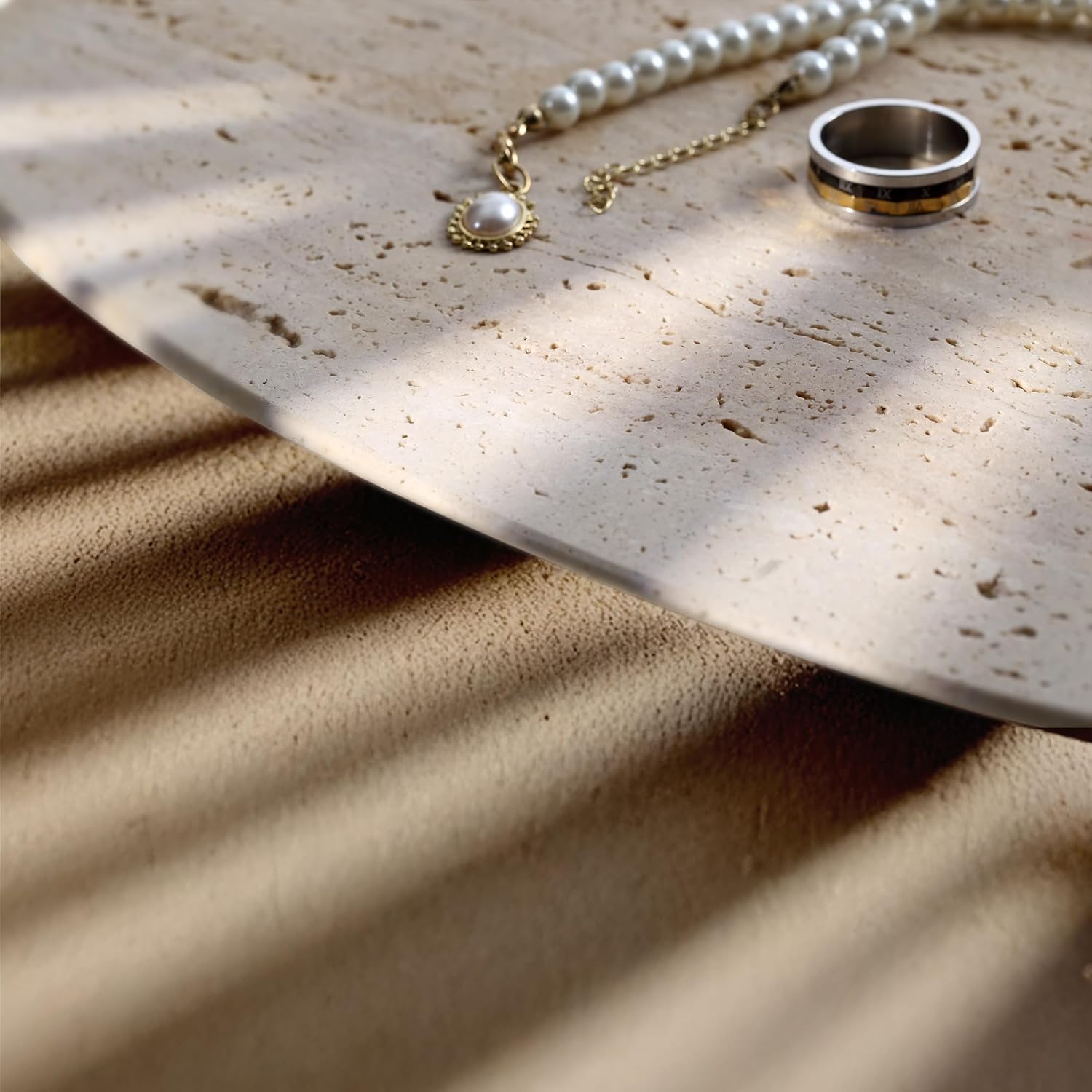 Bandeja de Travertino para Bañ - Marble Serving Board reseña y precio